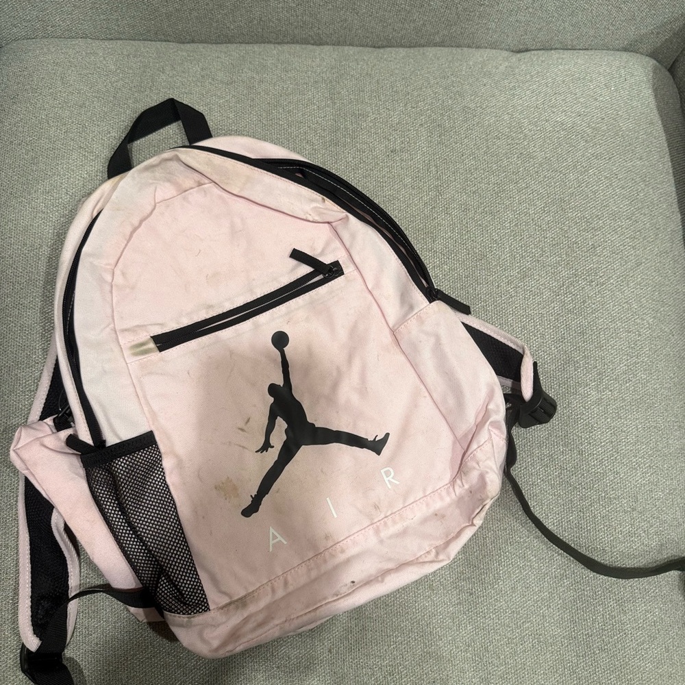 Jordan Pink and Black Backpack